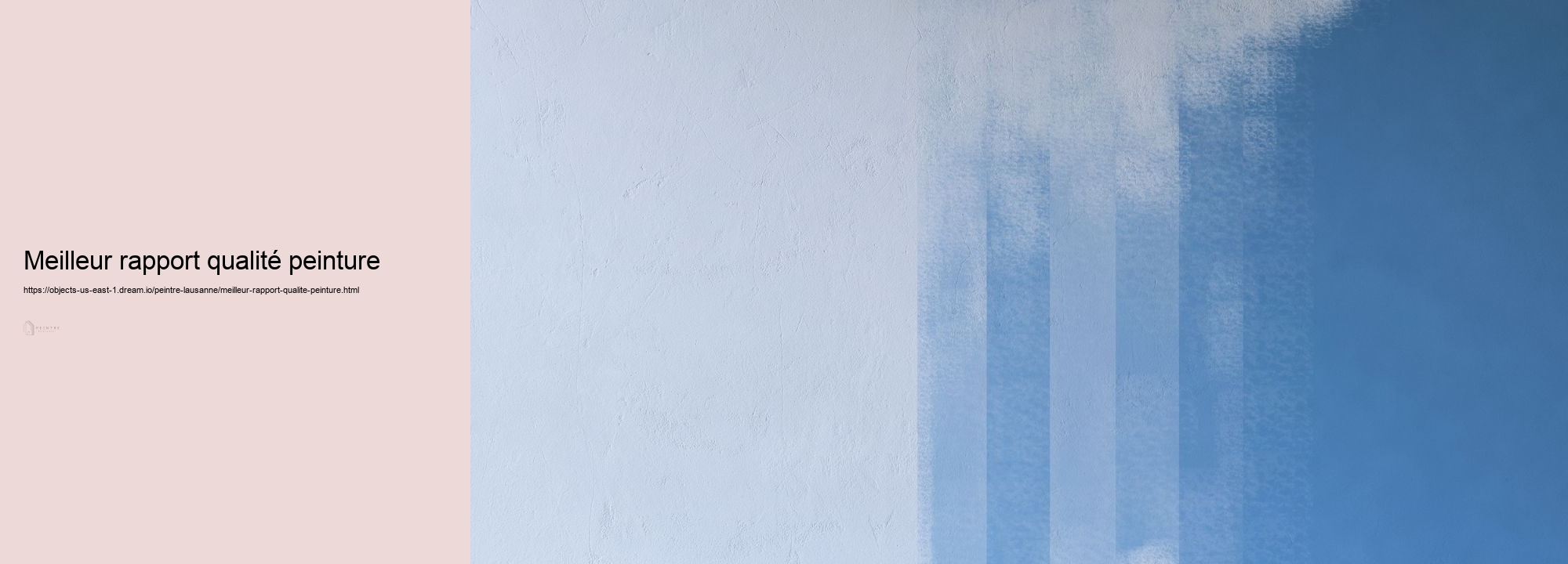 meilleur rapport qualité peinture