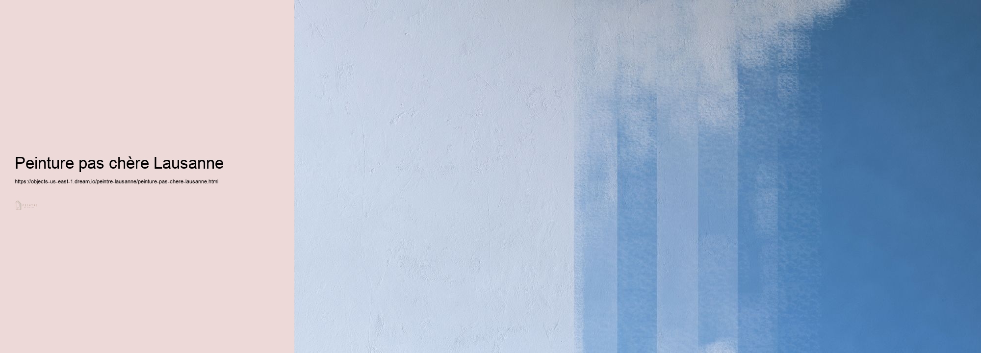 peinture pas chère Lausanne