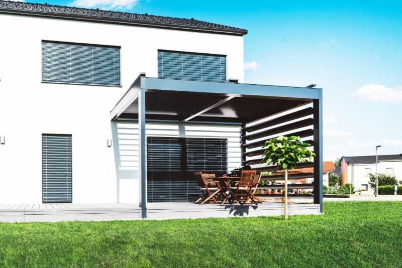 glendale seville pergola gazebo 3x4m grey