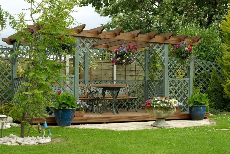 wall mounted garage pergola