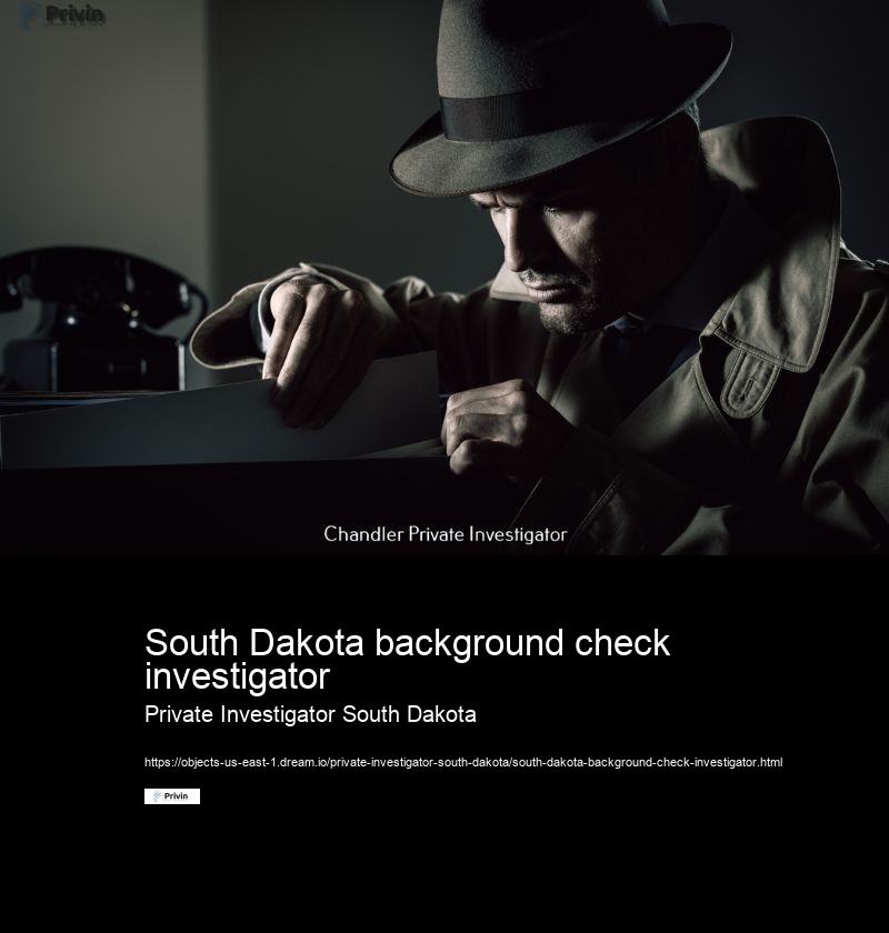 South Dakota background check investigator Private Investigator South Dakota Can a private detective in South Dakota assist with corporate investigations?