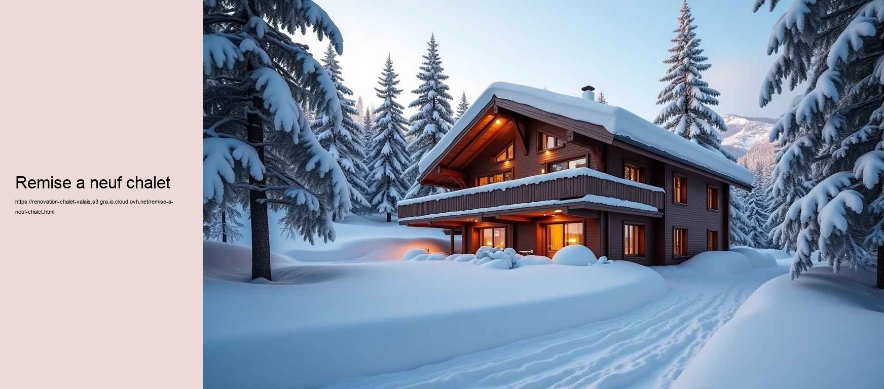 remise a neuf chalet