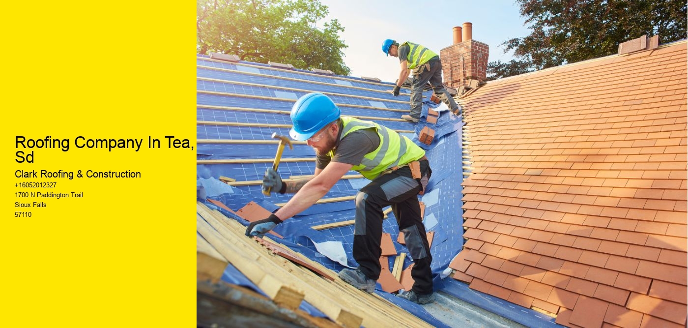 Roofing Company In Tea, Sd