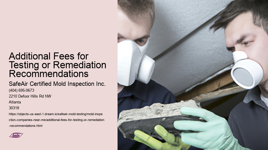 Additional Fees for Testing or Remediation Recommendations