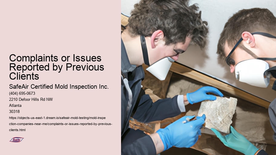 Complaints or Issues Reported by Previous Clients