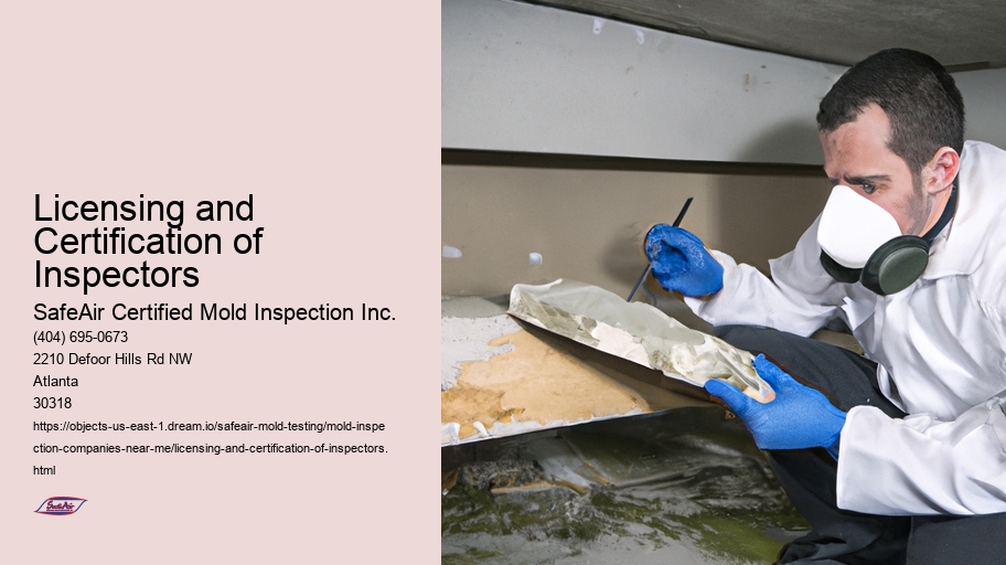 Licensing and Certification of Inspectors
