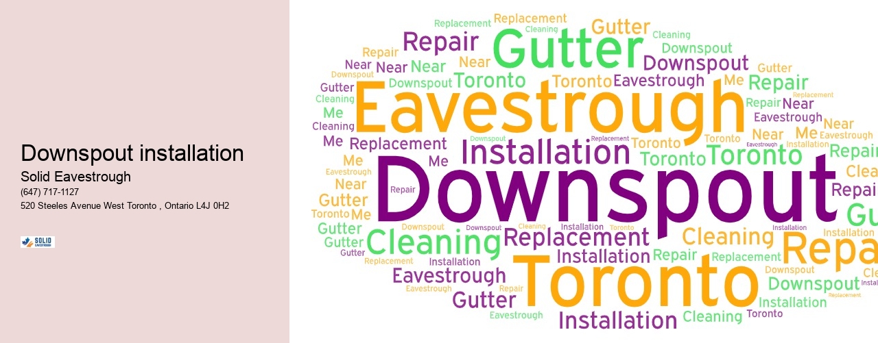 Downspout installation