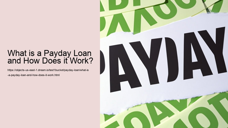 What is a Payday Loan and How Does it Work?