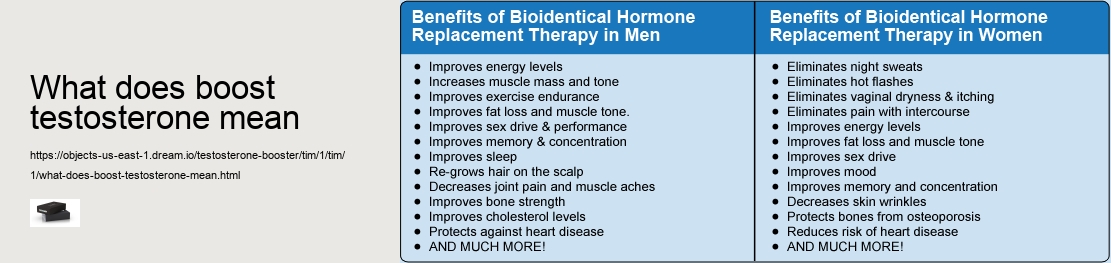 what does boost testosterone mean