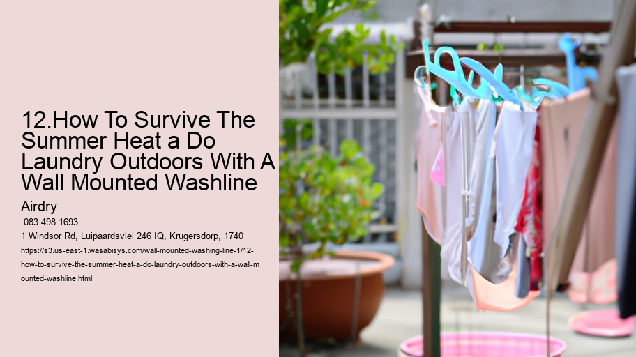 12.How To Survive The Summer Heat a Do Laundry Outdoors With A Wall Mounted Washline  